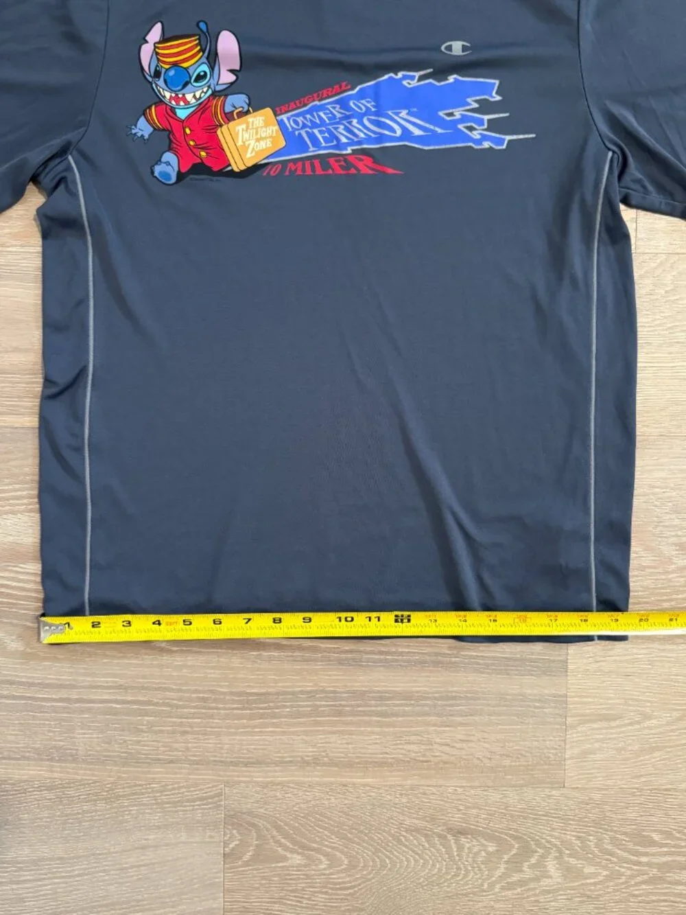 Run Disney Inaugural Tower Of Terror 10 Miler Stitch 2012 Shirt Adult Size M - Picture 3 of 8